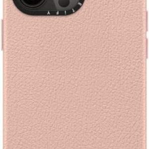 Lychee-Grain Leather Case [4.9ft Drop Protection] - Light Pink
