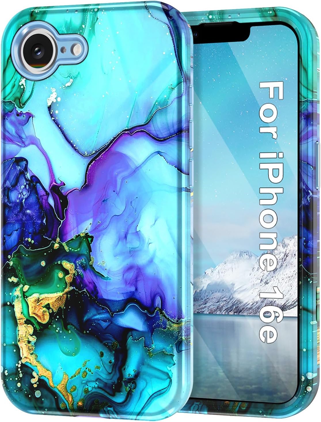 Phone Case: Slim, sturdy, drop-resistant, and scratch-proof protective case (Unisex) — Teal