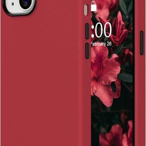 Phone Case - Premium Faux Leather (With Metal Buttons & Microfiber Lining) - Red