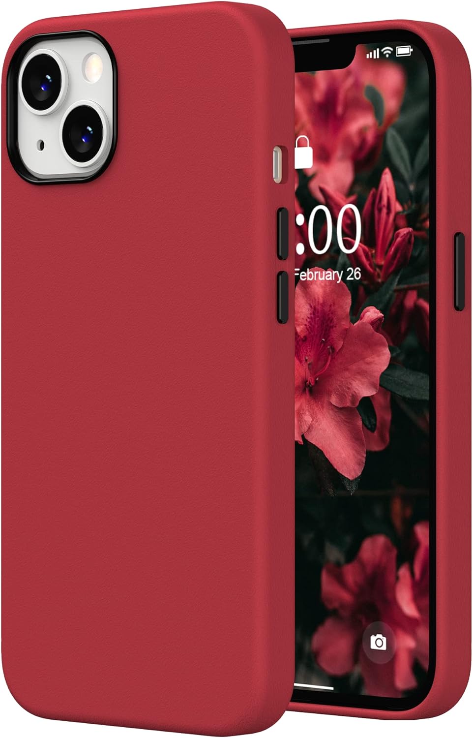 Phone Case - Premium Faux Leather (With Metal Buttons & Microfiber Lining) - Red