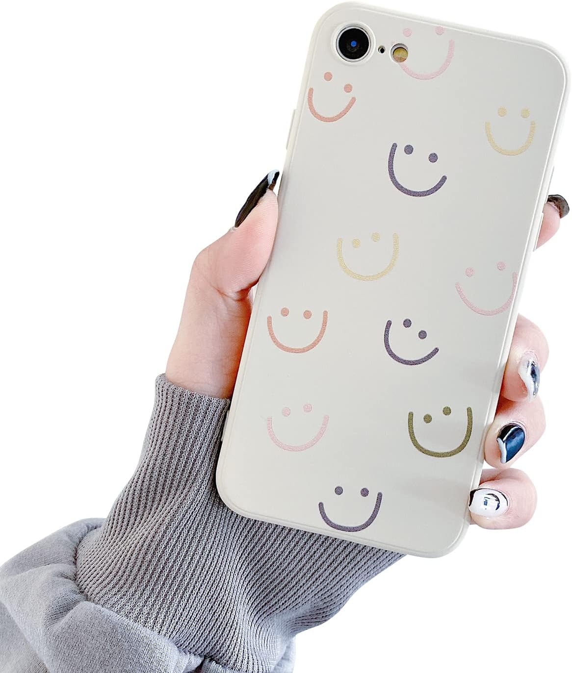 Phone Case: Cute and Fun Smiley Face Pattern — Ultra-Thin, Soft TPU Silicone — Drop-Resistant Protective Cover